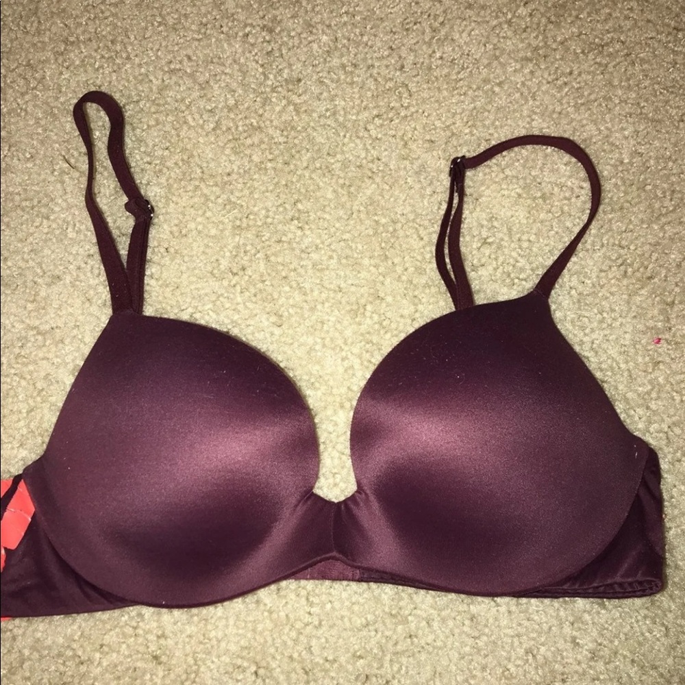 Maroon PINK push Up Bra. Size 32B